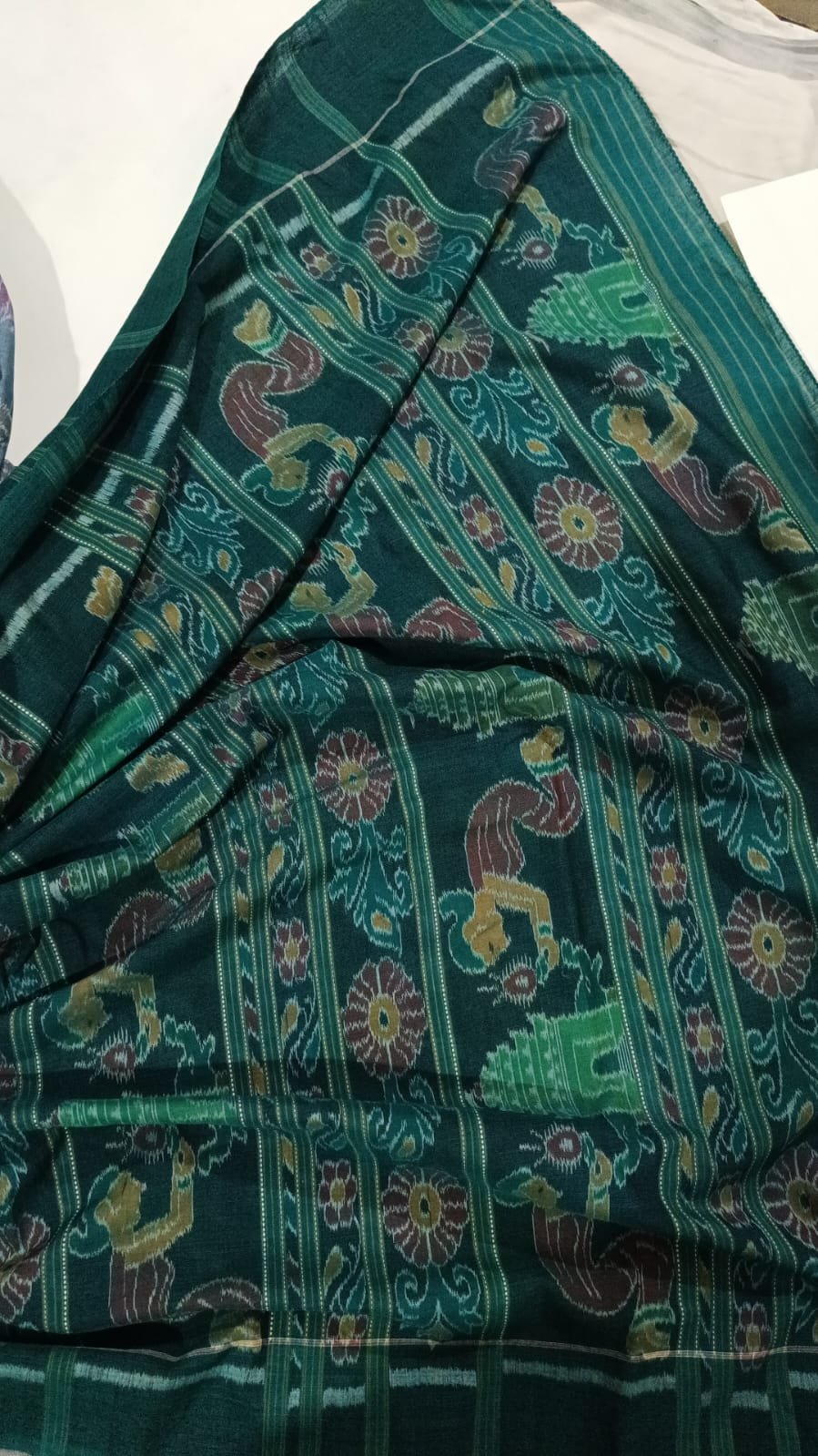 ikat woven cotton saree - Image 2