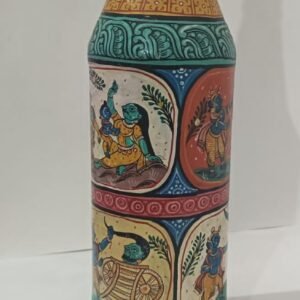 round glass bottle hand painted